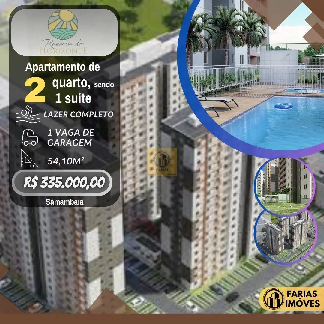 Reserva do Horizonte - Samambaia SulBelíssimo apartamento com 54,10m², 2 quartos...