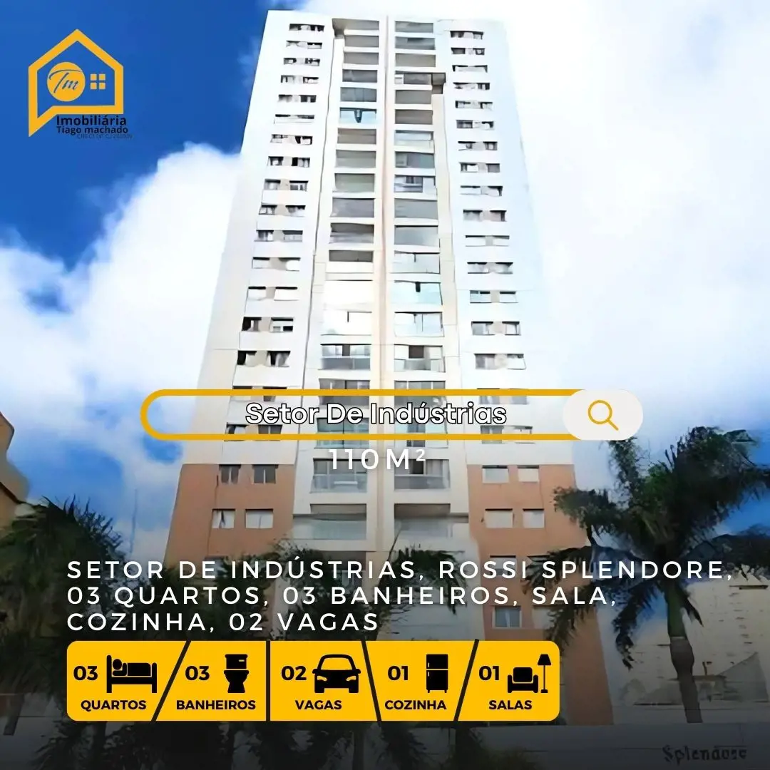 Descubra este excelente apartamento de 3 quartos na Quadra 1, SETOR INDUSTRIAL, ...