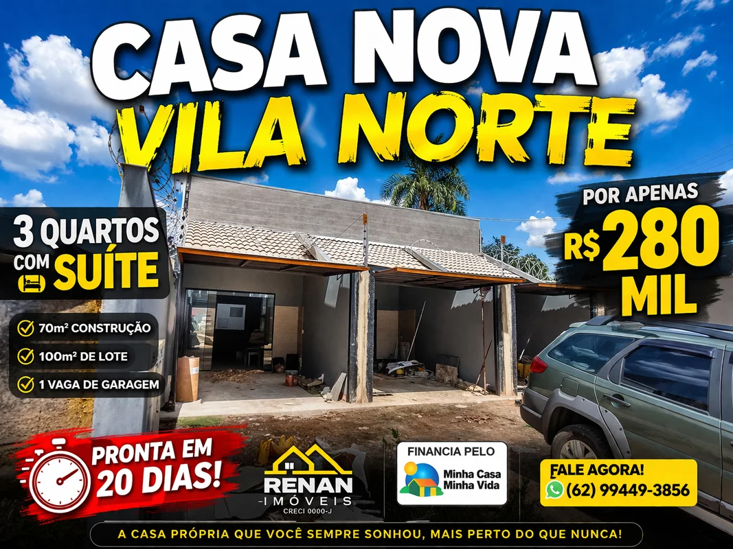 Casa para VendaAnápolis / GOdepedendo da RENDA Á ENTRADA É ZERO OBSDO LADO DO RE...