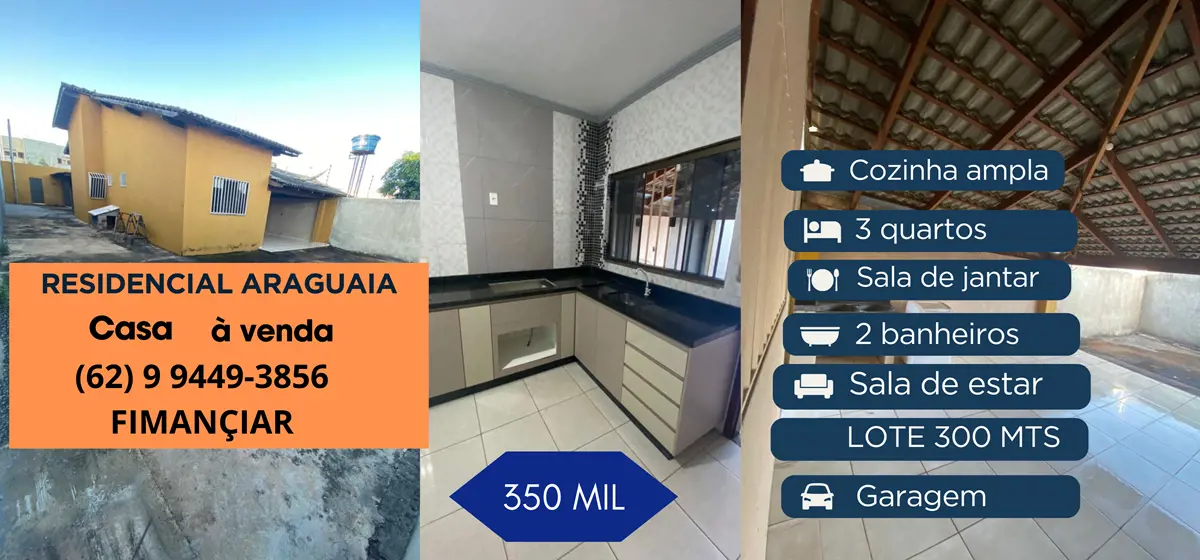 ?? CASA À VENDA – RESIDENCIAL ARAGUAIA | ANÁPOLIS/GO? FINANCIADescubra o confort...