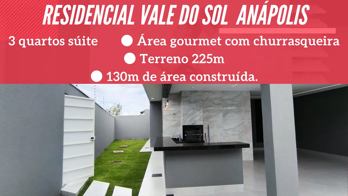 Casa localizada no Resd. Vale do Sol avaliação 630 mil venda 500 mil Terreno 225...