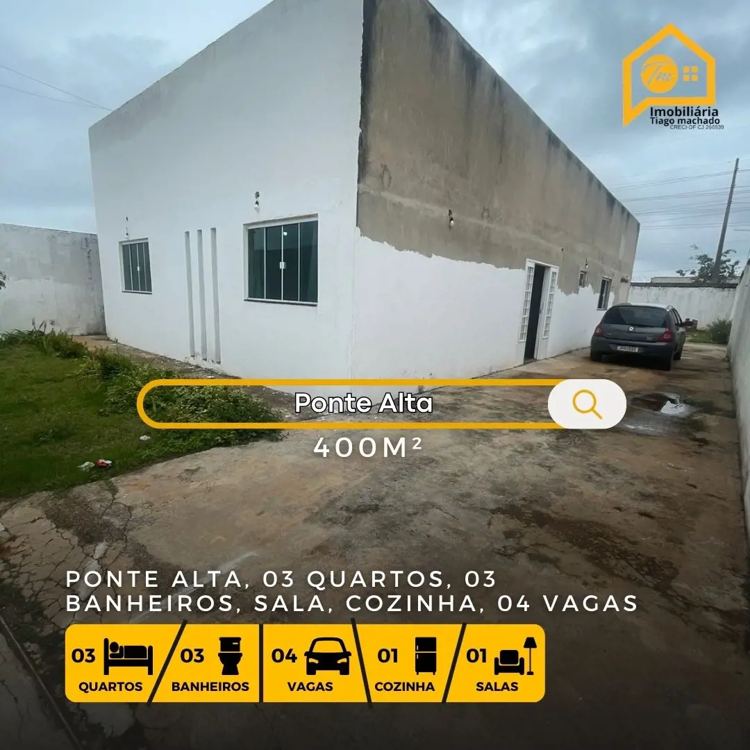 Excelente casa em lote comercial/residencialCasa com 03 quartos, sendo 01 suíte ...