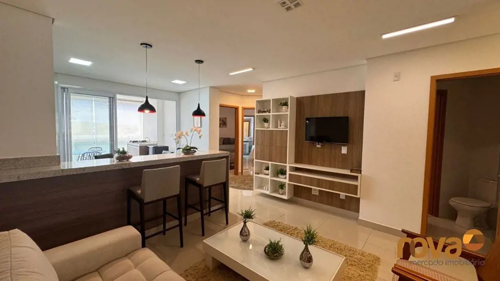 Apartamento 3 quartos, com 3 suítes, MOBILIADO E DECORADO, nascente, vista livre...