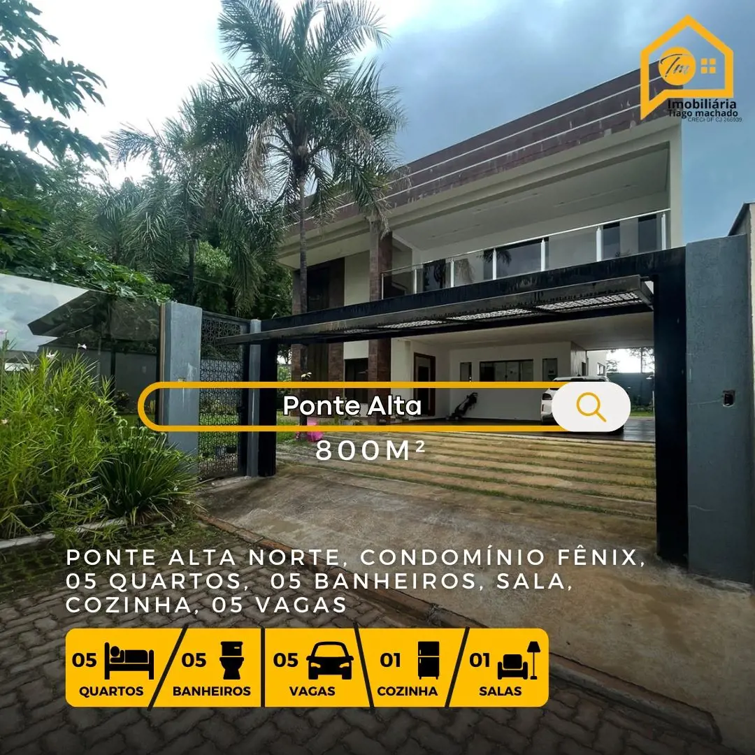 Excelente sobrado no Condomínio FênixComposto por 05 quartos, sendo 04 com suíte...