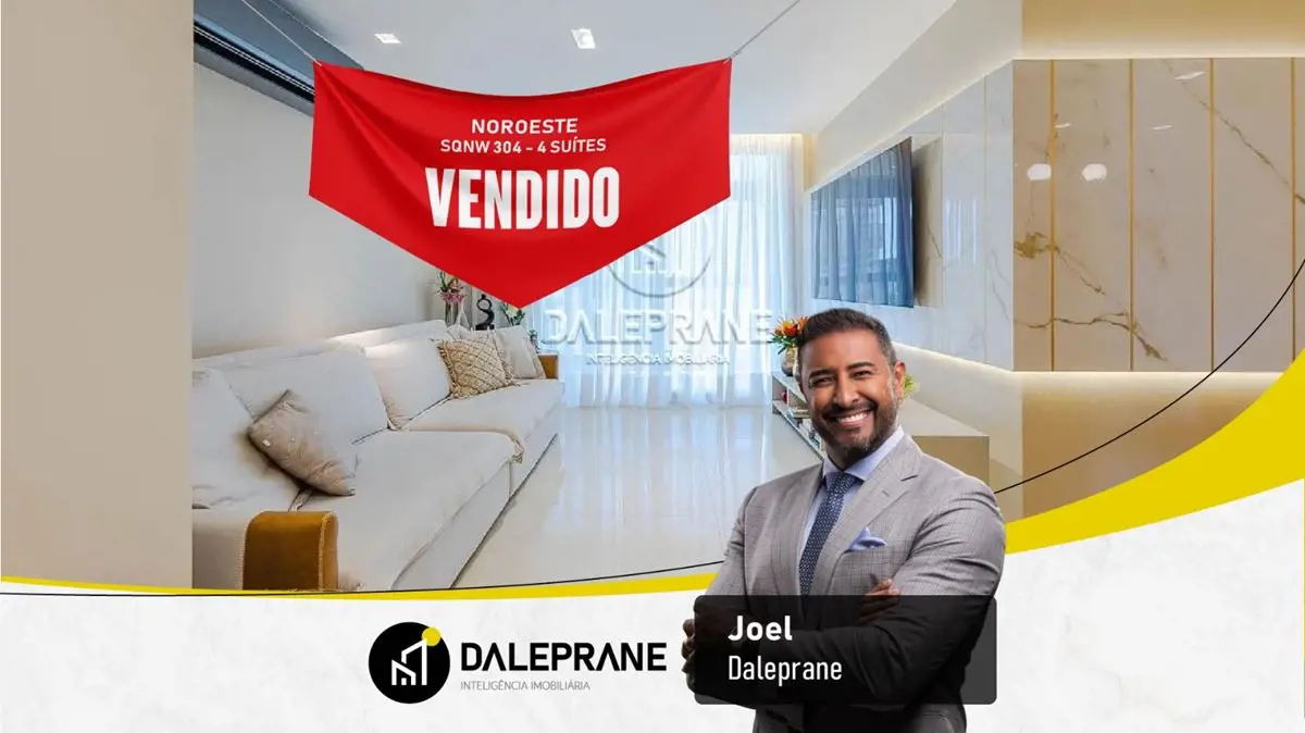DALEPRANE INTELIGÊNCIA IMOBILIÁRIA VENDE EXCELENTE APARTAMENTO. SQNW 304, NOROES...