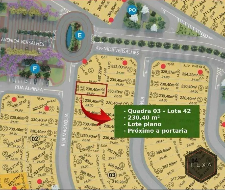 Terreno à Venda no Jardins Versalhes Aparecida de Goiânia 230,40 m² de terrenoVi...