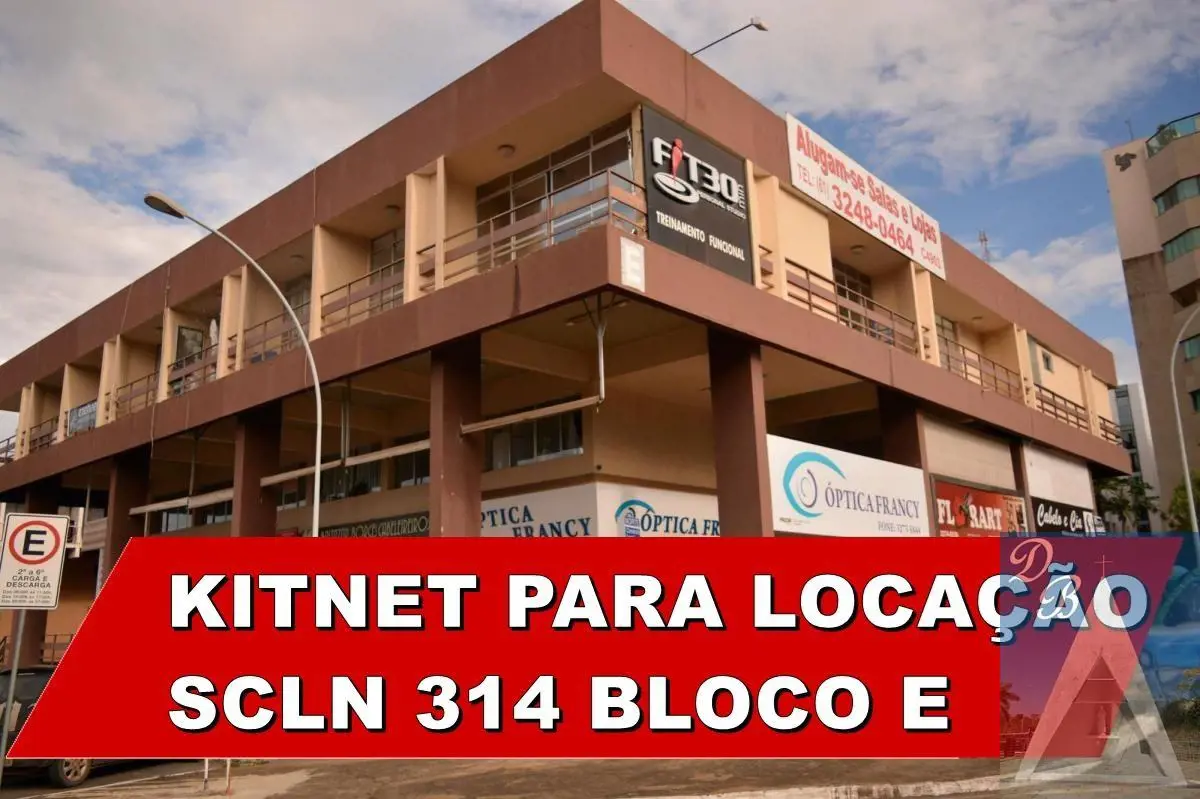 Excelente prédio com kits residenciais, situado na SCLN 314 BLOCO E.Aluguel líqu...