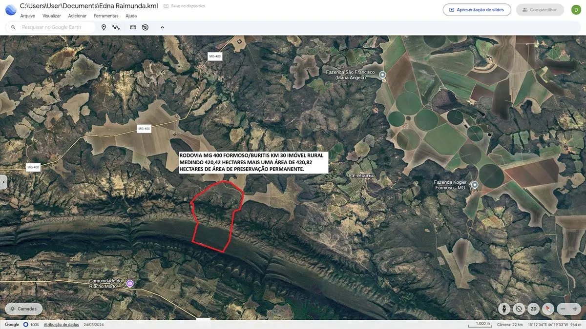 OPORTUNIDADE IMPERDÍVELIMÓVEL RURAL À VENDALocalização: Rodovia MG-40, Formoso/B...