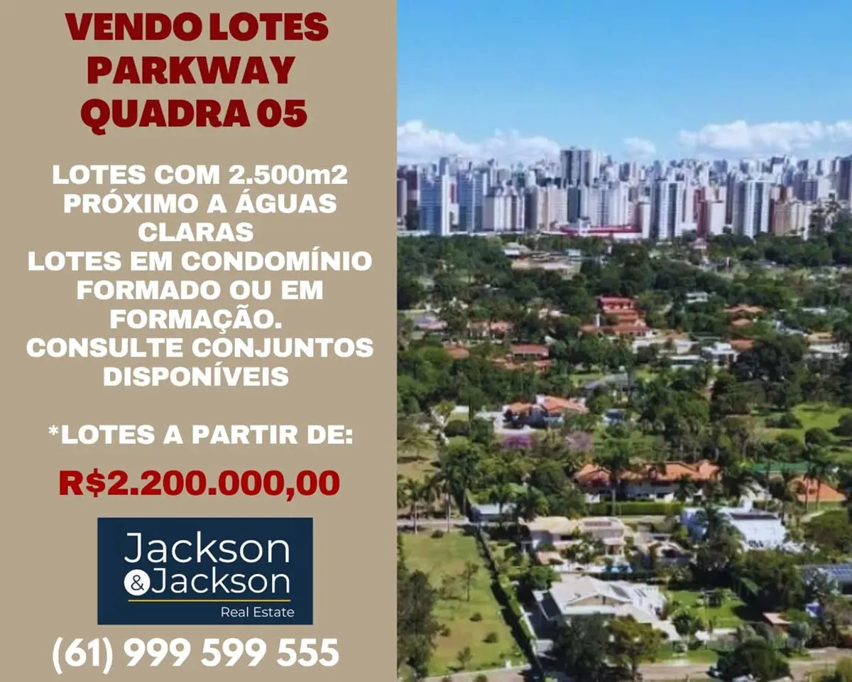 Os melhores lotes disponiveis na Quadra 05 do ParkWay.Localização privilegiada, ...