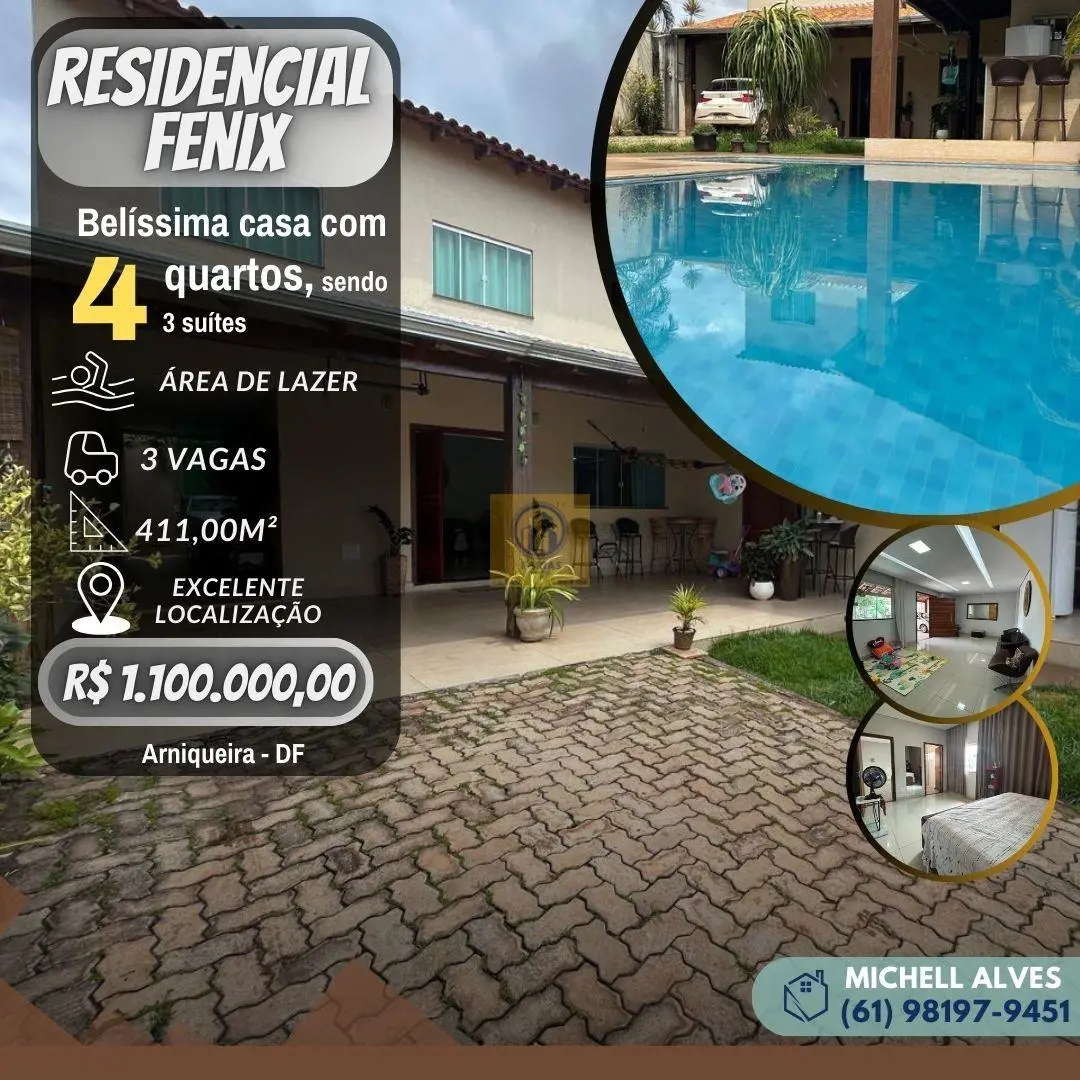 >>> RESIDENCIAL FÊNIX - ARNIQUEIRASBelíssima casa em condomínio fechado e uma ár...