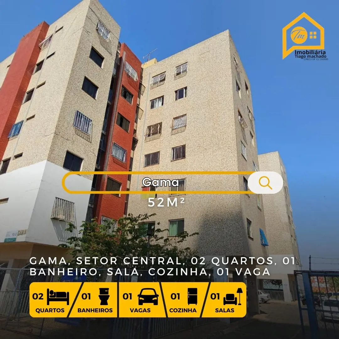 Excelente apartamento no Beta Gama02 quartosBanheiro socialSalaCozinha 01 vaga d...