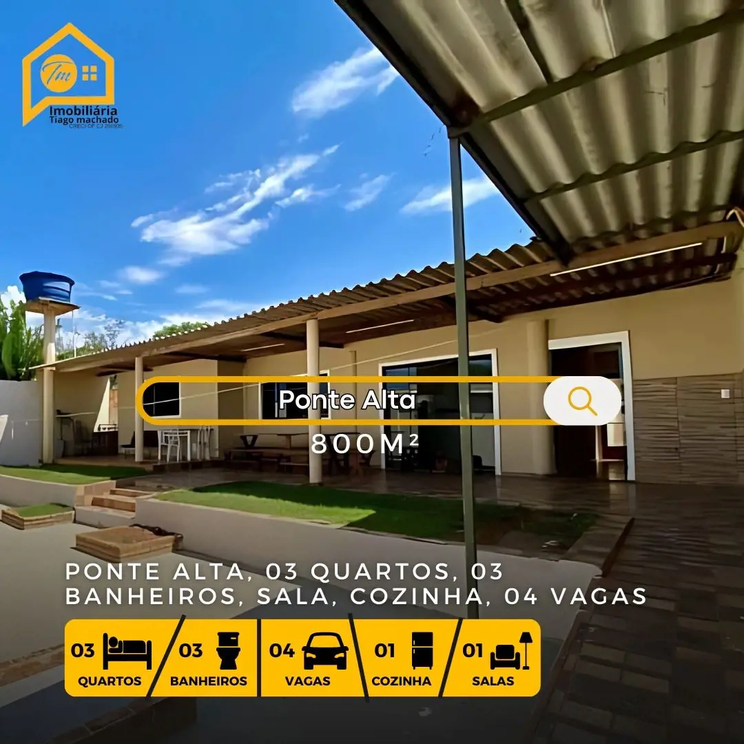 Excelente oportunidade na DF - 475 Ponte Alta Lote contendo 02 casas Primeira ca...