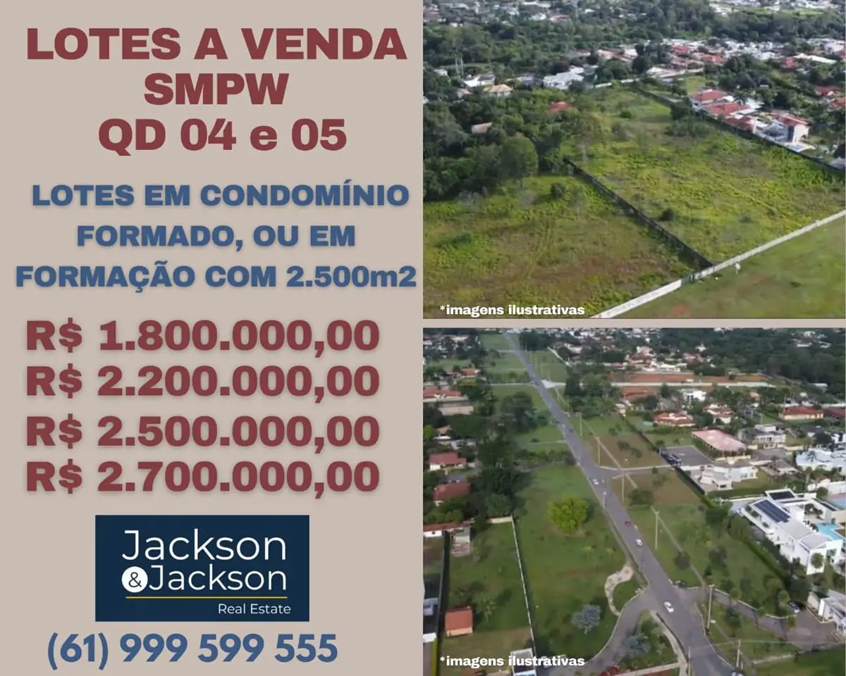 Vendo Lotes Quadras 04 e 05 do Park Way, próximo a Águas ClarasLotes em condomin...
