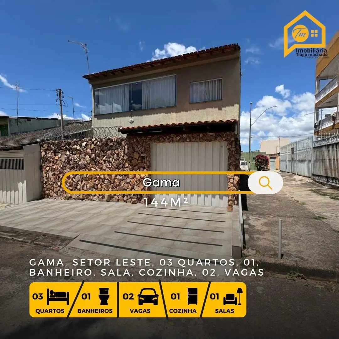 Excelente sobrado no Setor Leste do GamaNo mesmo lote contém 02 casas1º casa com...