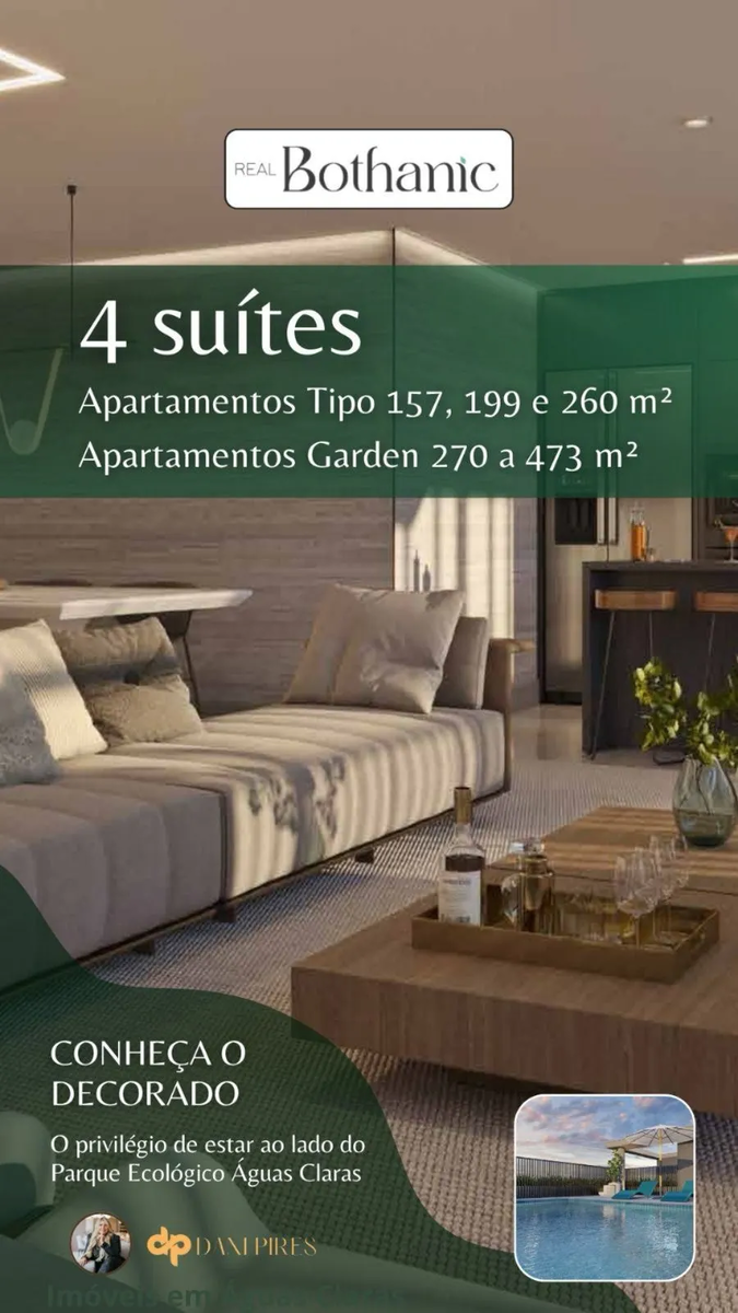 REAL BOTHANIC | ÁGUAS CLARASEntrega em outubro de 2025 O mais desejável de Águas...