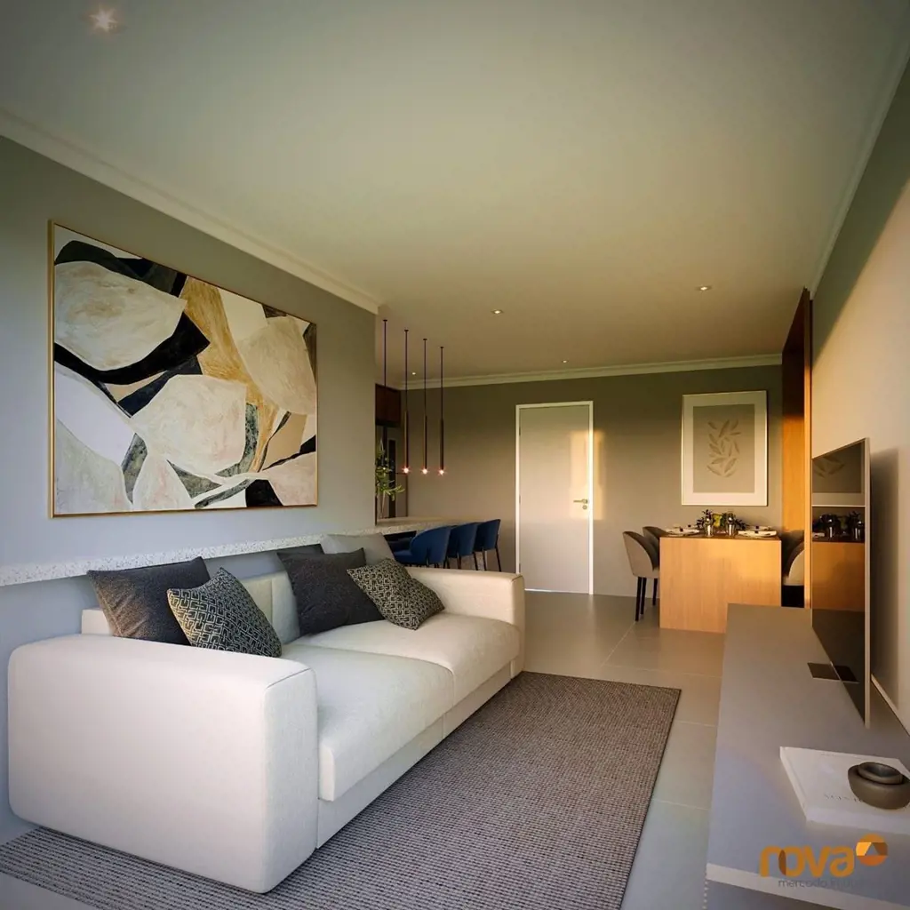 Apartamento 2 quartos, 1 suíte, completo em armários, nascente, com 64m² e 2 vag...