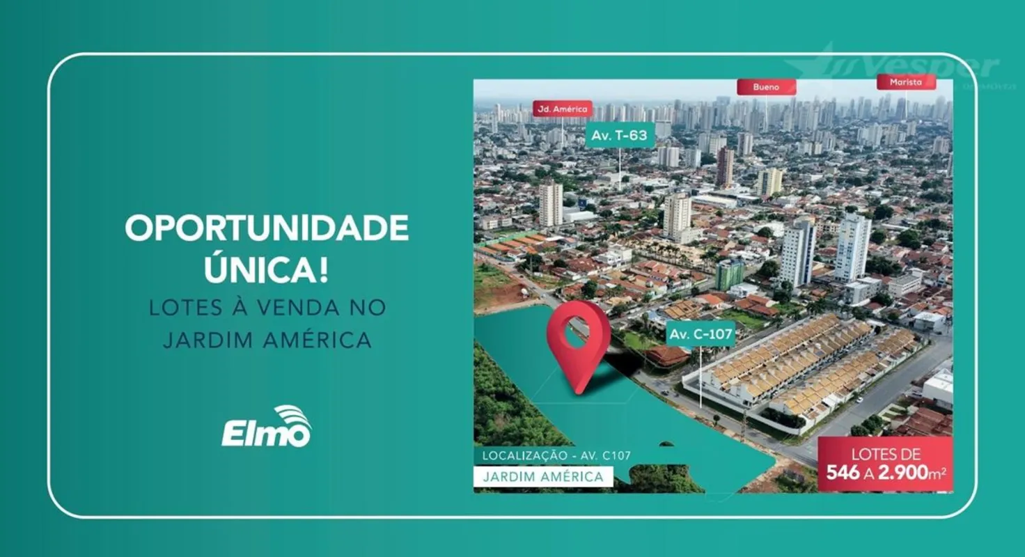 Lotes de 546,00m² a 2.900,00m² na melhor localização do Jardim América Oportunid...