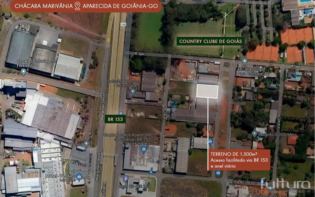 - Lote à venda de 1500m², sendo 30 metros (laterais) e 50 metros (frente/fundo) ...
