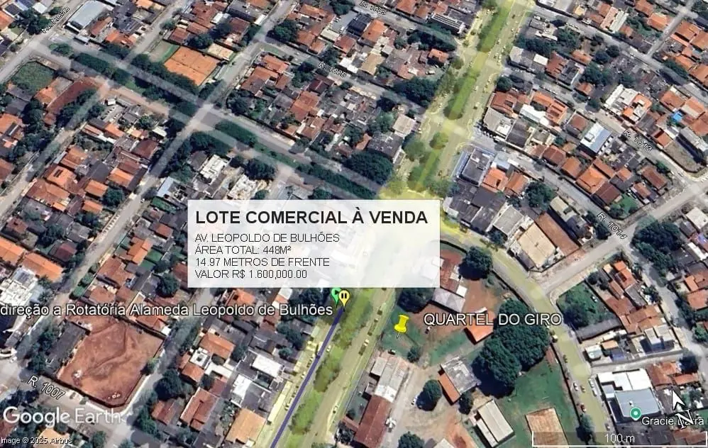 Excelente Terreno Comercial!Área Total de 448m², Sendo 14.97 metros de frente pa...