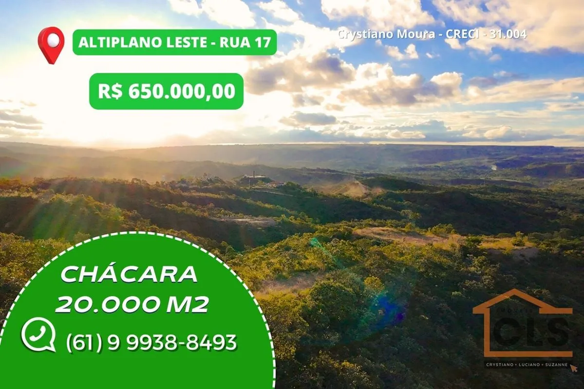 Aproveite esta oportunidade para investimento ou moradia!Chácara 20.000 m2 (15 K...