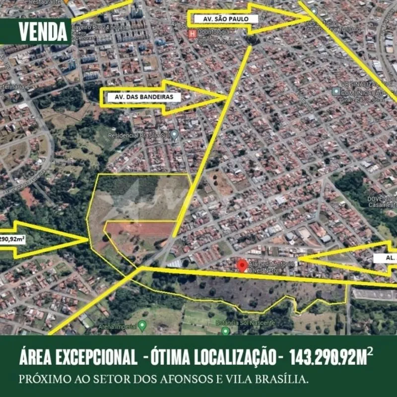 Área á venda com 143.291,00m² no Jardim Maria Inês, excelente oportunidade de co...