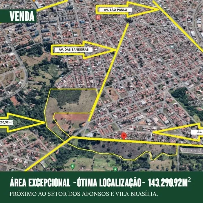Área á venda com 143.291,00m² no Jardim Maria Inês, excelente oportunidade de co...