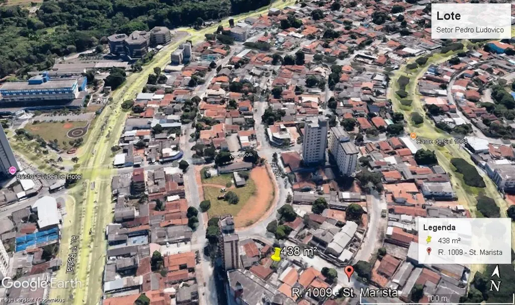 Lote no Setor Pedro Ludovico com 438 m² em localização privilegiada na Rua 1009,...