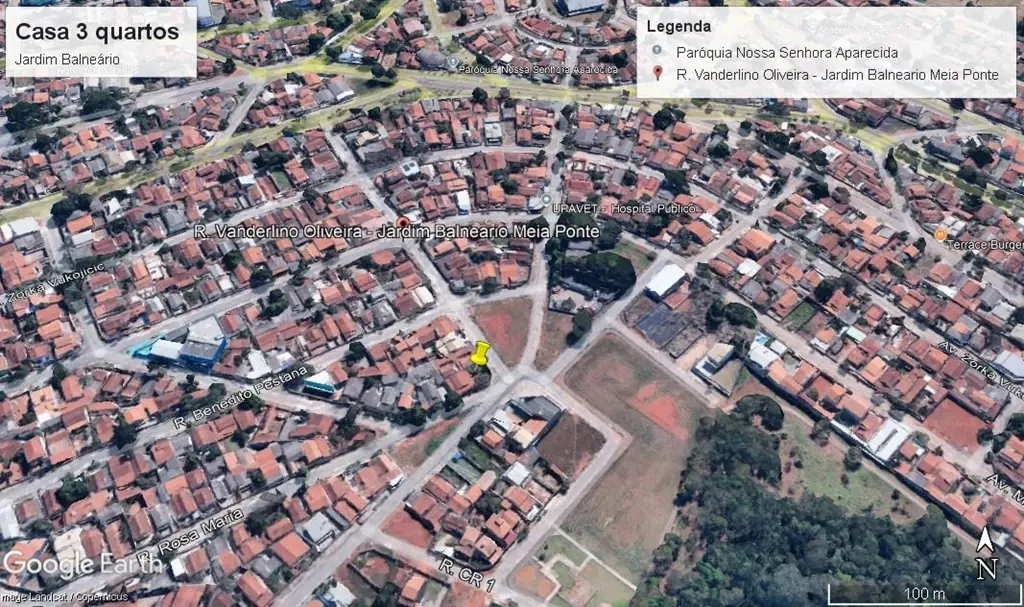 Casa 3 quartos no Jardim Balneário Meia Ponte em Goiânia com 218,08 m² de área c...