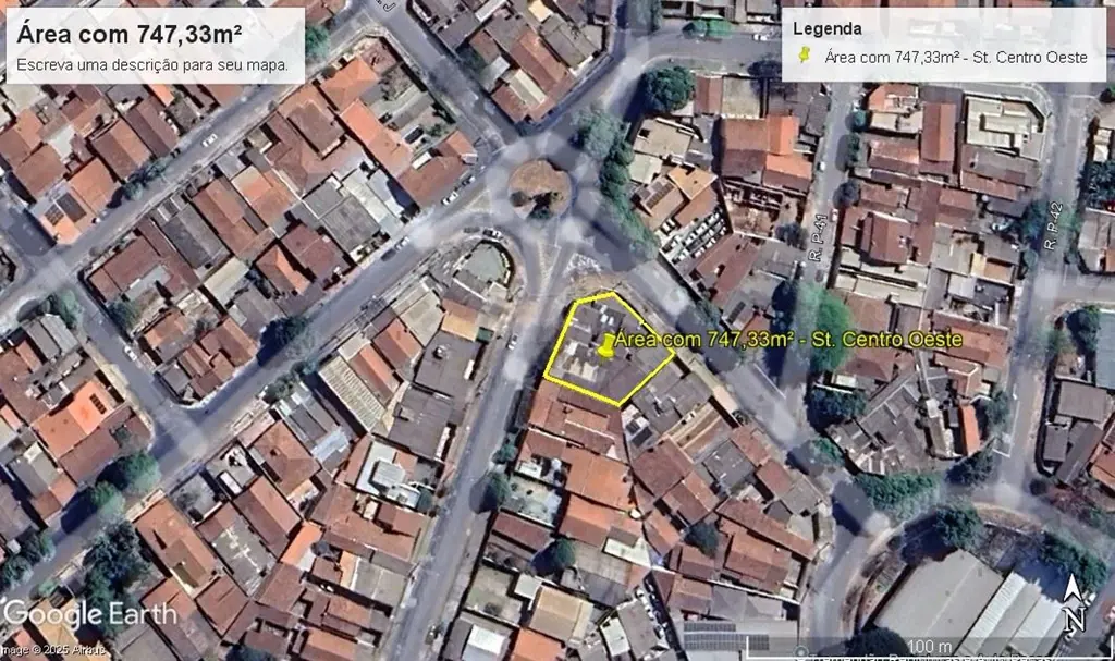Área comercial de esquina no Setor Centro Oeste com 747,33 m².Ótima localização,...
