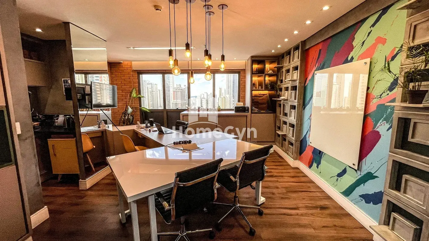 Sala comercial para locação completamente mobiliada e decorada no Edifício Focus...