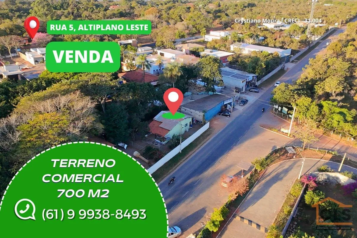 Excelente terreno de 700 m² localizado na via principal do Altiplano Leste, próx...