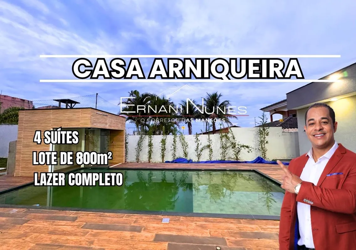 Casa em Arniqueira Composta por 4 suítes 6 banheiros lote 800 mt e lazerErnani N...