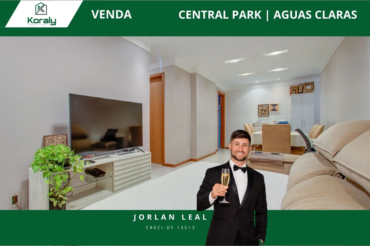 Apartamento 3 Quartos transformado em 2 quartos com closet à venda em Águas Clar...