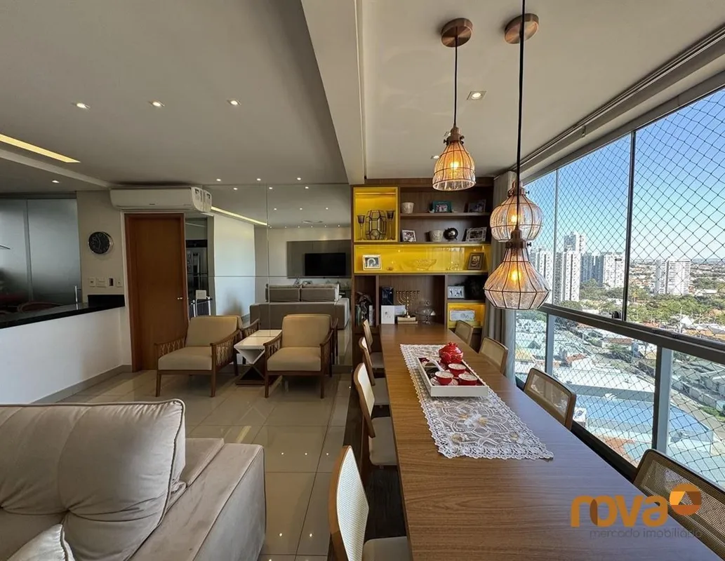 Apartamento com 3 quartos 3 suites no Parque Amazonas, Varanda integrada com a s...