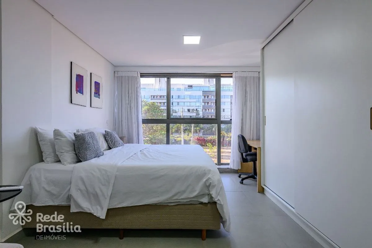 Studio mobiliado para locação no Parque Mall & Residence - Noroeste.Morar no Nor...