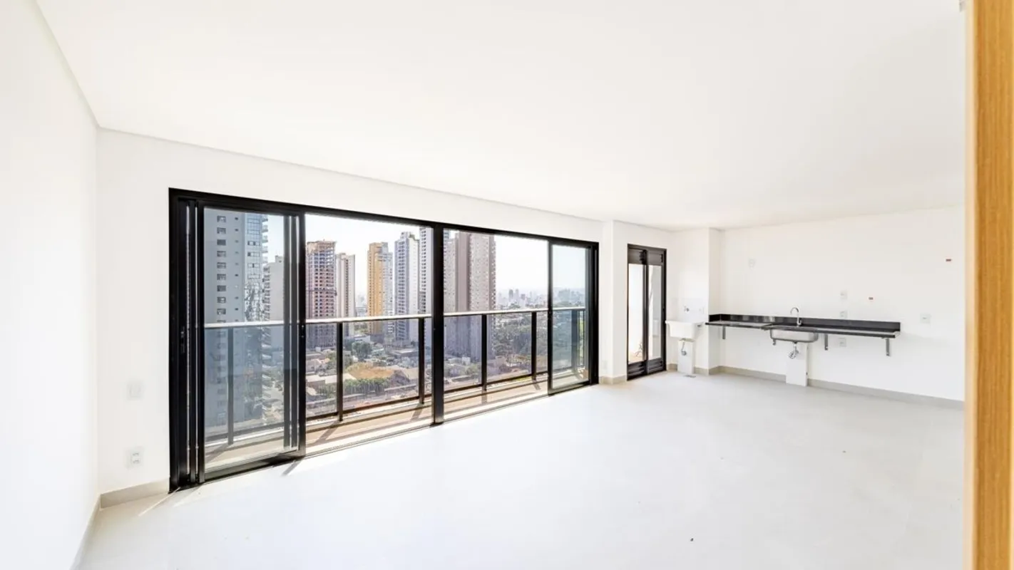 Com 47 m² de área privativa, este studio oferece uma suíte, lavabo, sala integra...