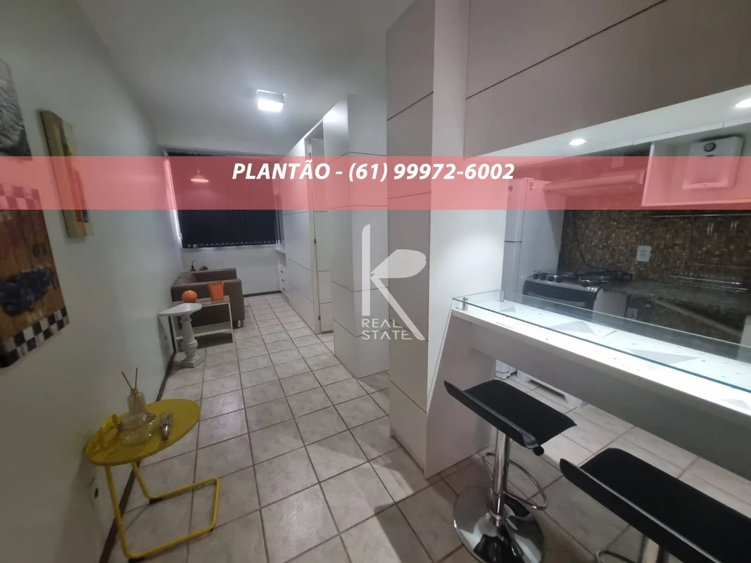 Kitinete totalmente mobiliado com 29,45m² uteis, composto de sala, quarto, ar co...