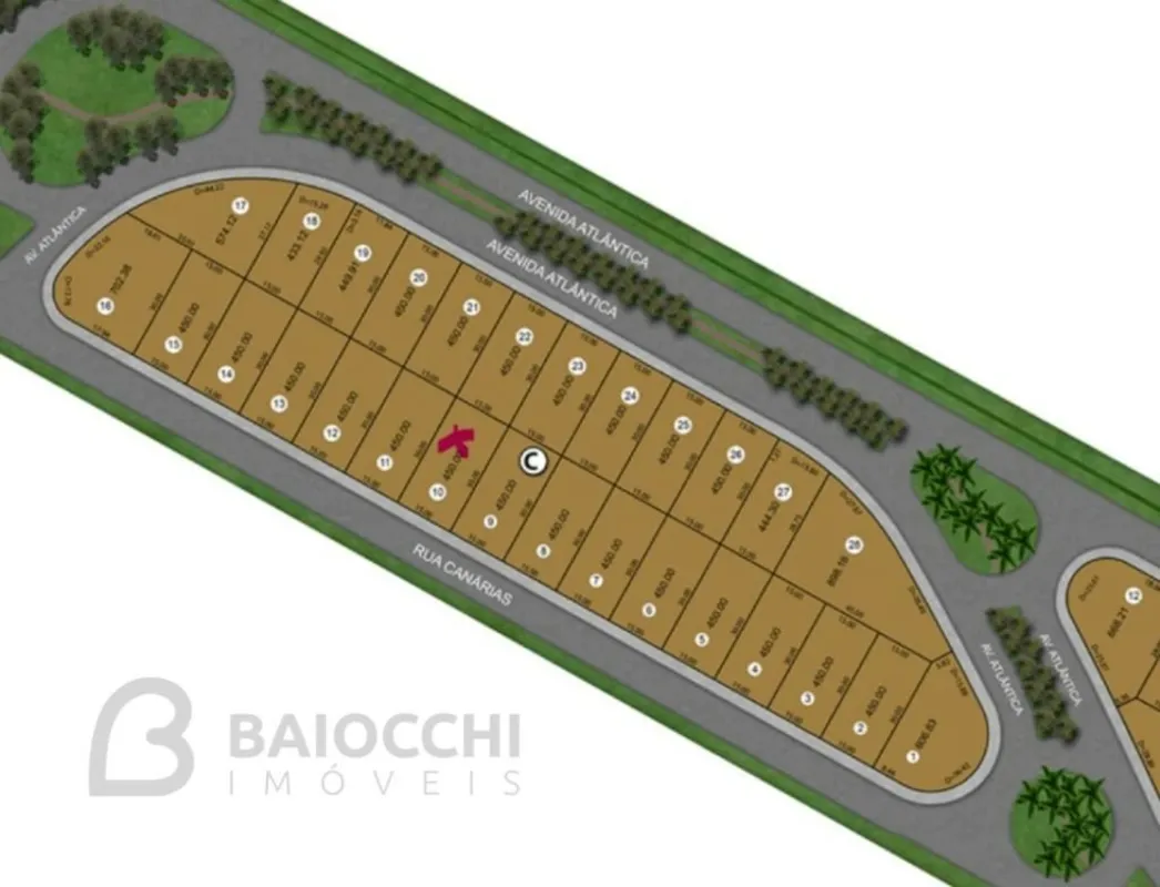 Lote comercial de 450 m² em frente ao condomínio Jardins Porto, ponto estratégic...