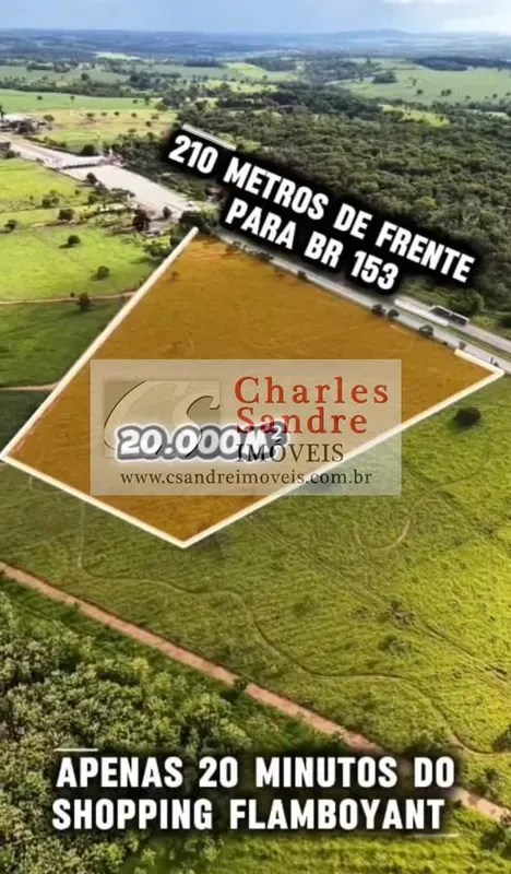 Duas Área em Professor Jamil GO De frente a BR 153 Sendo: 20 mil metros com 210 ...