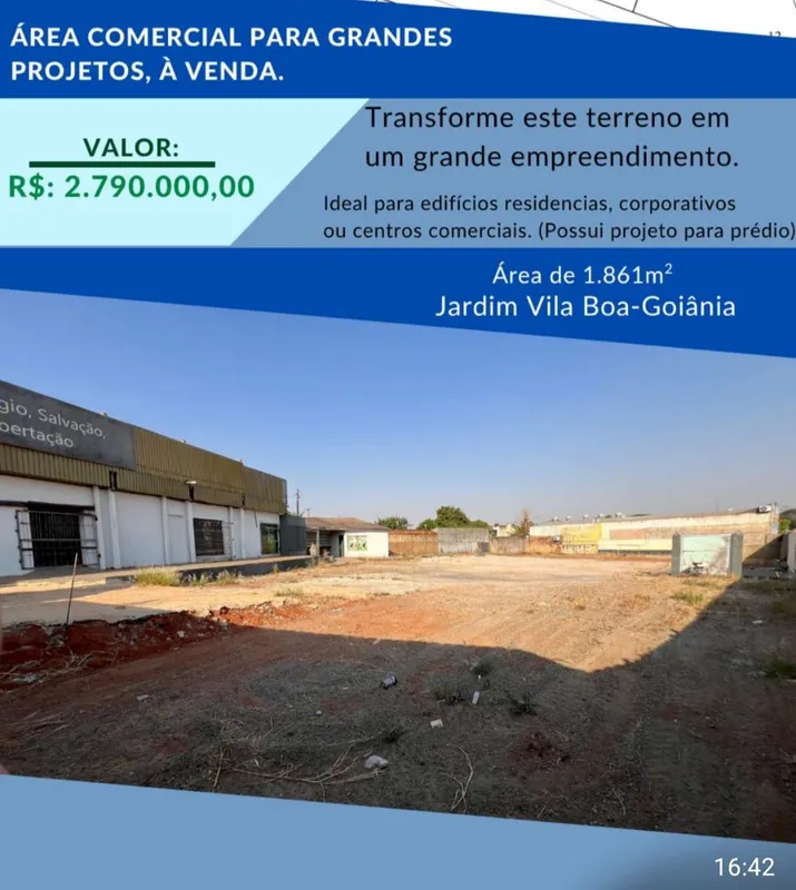 Possui uso de soloProjeto arquitetónico já prontoprojetos complementares iniciad...