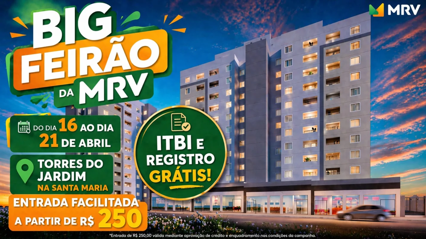 Torres do Jardim – MRV: Seu novo começo em Santa MariaChegou a hora de sair do a...