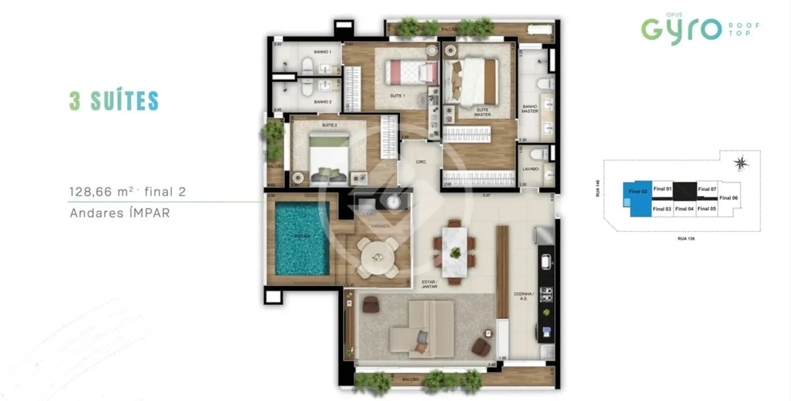 ? GYRO ROOFTOP(Apto. 502 PENTHOUSES)NASCENTEC/ PISCINA?? Rua 146, Setor Marista,...