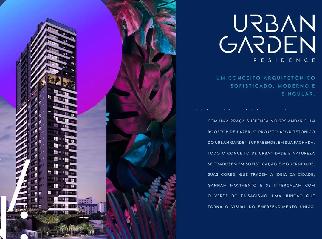 Ágio – Urban Garden | Alto PadrãoApartamento novo, com entrega em janeiro de 202...