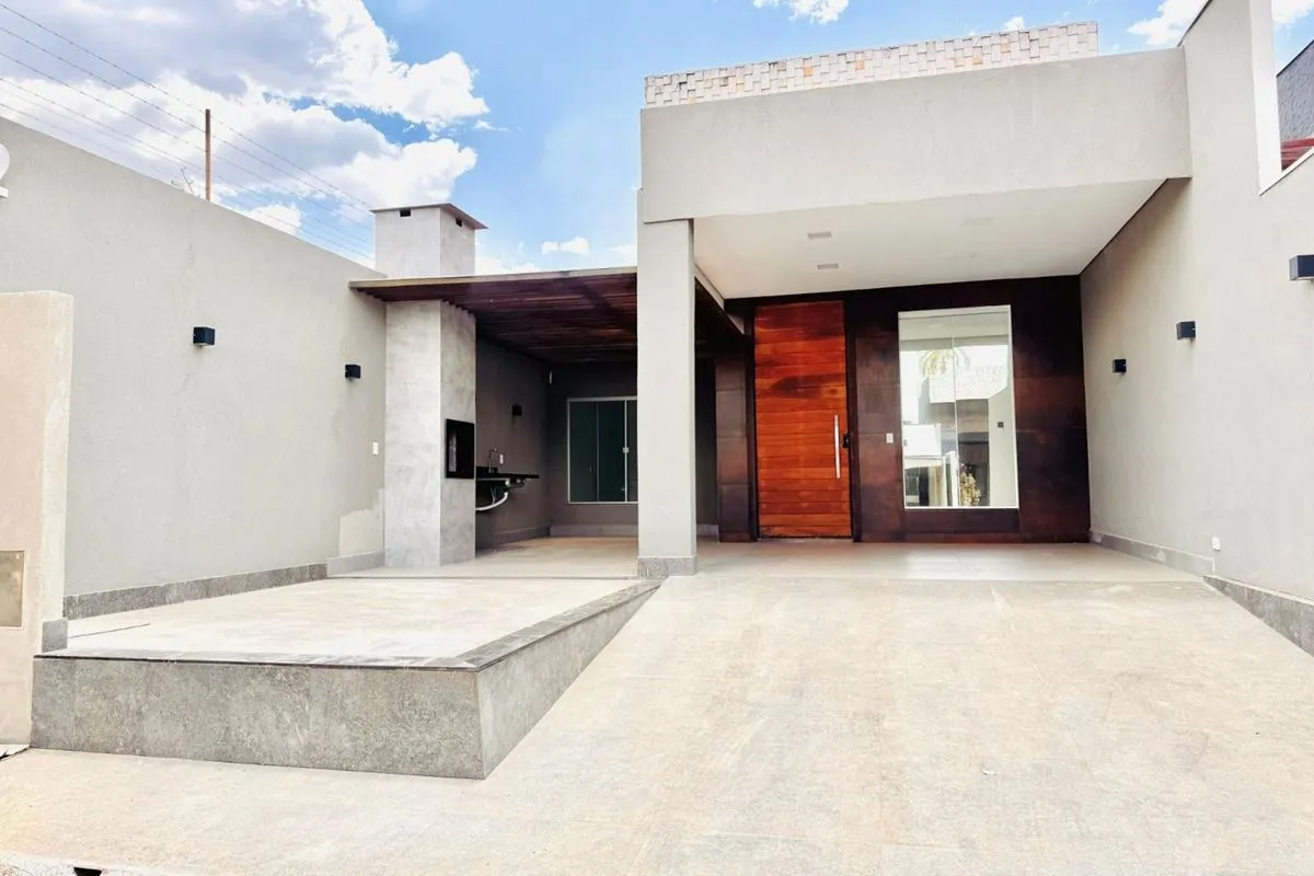 CASA NOVA MODERNA GUARÁ PARK LOTE 260M² 3 QUARTOS CHURRASQUEIRA ESTILO AMERICANO...