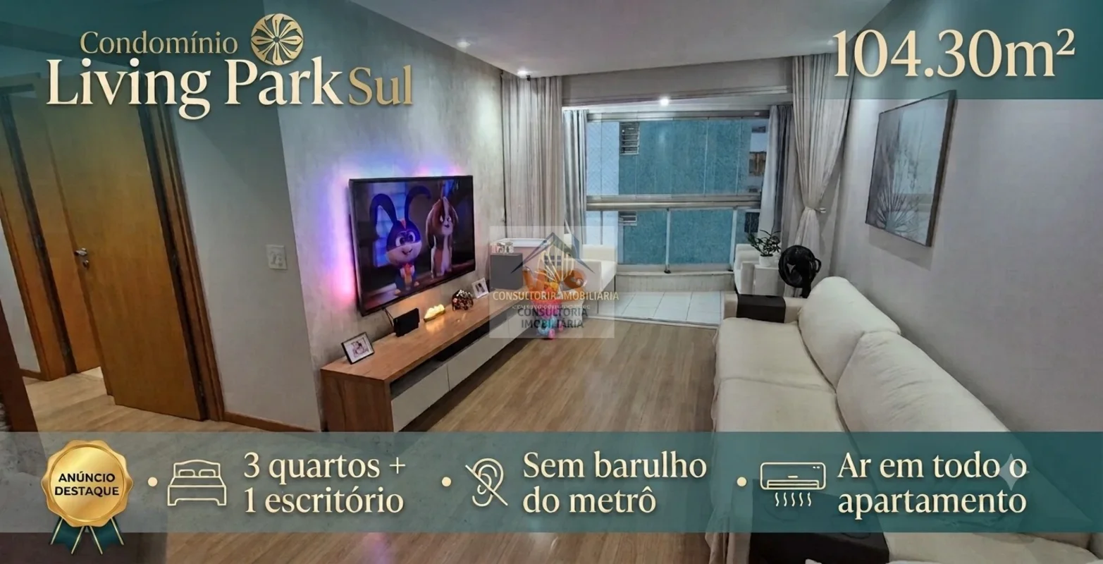 - Apartamento 03 quartos - 01 suite com armários planejados- escritório- Cortina...
