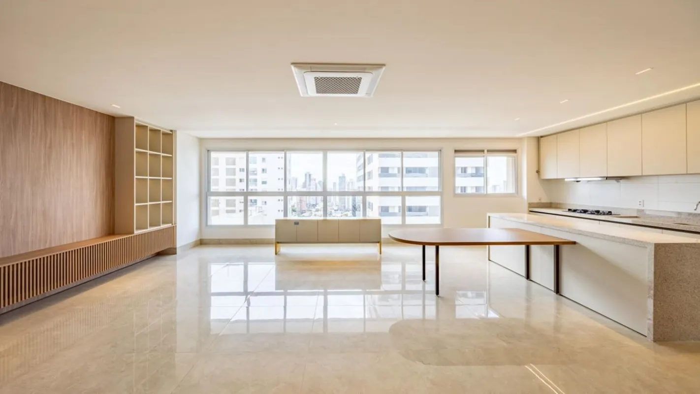 Este apartamento para locação, nunca habitado, oferece um projeto sofisticado e ...