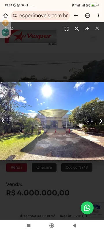 ?? CHÁCARA COMERCIAL À VENDA – GO-070 | PARQUE MARACANÃ – GOIÂNIA?? Valor: R$ 4....