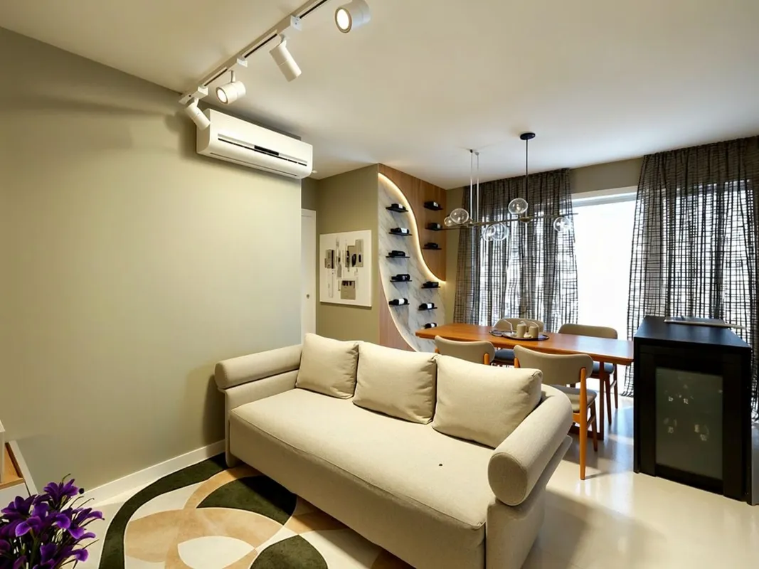 Apartamento mobiliado e decorado69m22 suítes1 vaga de garagem escaninhodecimo an...