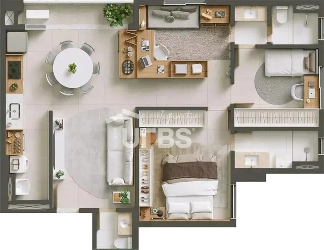 COD U-0030013 - Seu Ref-gio Urbano no Parque Amaz-nia: Apartamento de 3 Su-tes n...