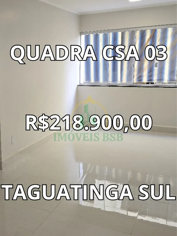 Oportunidade em Taguatinga Sul: 2 Quartos no Coração da CSA 03!R$218.900,00Já pe...